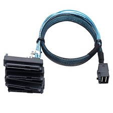 SAS SFF-8643 to 4X29Pin SFF-8482 Hard Disk Server Cable 3.33TF/1M S9X13435 picture