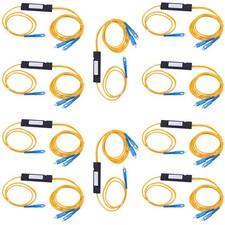 10-Pack SC/UPC Fiber Optical FBT Splitter 1x2(1 in 2 Out) Singlemode 1310/155... picture