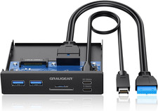 GRAUGEAR 3.5 Inch Front Panel USB C Hub, Sd/Microsd Internal Card Reader, 20Gbps picture
