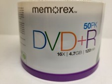 Memorex 50PK DVD+R 16X 4.7GB 120MIN  - BRAND NEW AND SEALED  picture