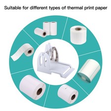 Label Holder For Desktop Thermal Label Printer 2 In 1 Rolls & Fan-Fold Q3I1 picture
