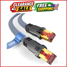 Cat 8 Ethernet Cable 6.6 FT 2 Pack, Braided Heavy Duty High Speed Internet/LA... picture