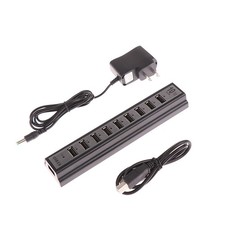 Power Adapter Usb Charger Hub Adapter Hi-speed Multi Hub 10 Port For Pc LaptQ6 picture