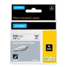 DYMO S0718260 18051 RHINO Heat shrink tubes 6mm x 1.5m White ~E~ picture