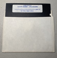 JE001 Typing Tutor IBM-PC Just Public Domain Library 5.25” Vintage picture