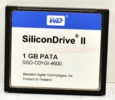 Lot Of 2 WD SiliconDrive II 1GB PATA SSD-C01G-4600 ,CF Compact Flash Memory Card picture