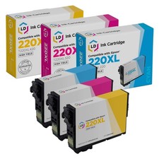 LD 3PK Replacement for Epson 220XL 220 XL Cyan Magenta Yellow HY Ink Cartridges picture