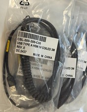 LOT of 5x Honeywell CBL-500-300-C00 5V COILED USB Data Transfer Cable 3M- Black picture