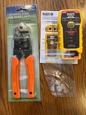Klein  Cable Tester RJ11 RJ12 RJ45 with Crimping Tool & 6 Connectors (Used) picture