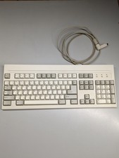 Mitsumi KPQ-E99ZC-12 Vintage Keyboard W/ Right Angle Ps2 Adapter Tested Working picture