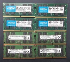 One 32GB Set Matched Pairs 2x16GB PC2666 DDR4 Crucial/Micron Laptop SODIMM RAM picture