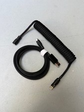 Custom Coiled Mechanical Keyboard USB-C Cable Black YC8 Metal Connectors picture