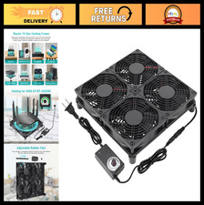 4X 120mm Laptop Cooling Pad with Variable Speed Fans for DIY Electronics & Gamin picture