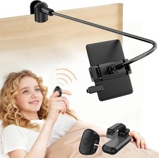 Kindle Holder with Remote Page Turner Gooseneck Tablet Holder for Kindle Readdin picture