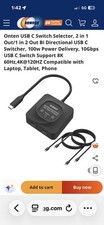 Onten USB C Switch Selector, 2 in 1 Out/1 in 2 Out Bi Directional picture