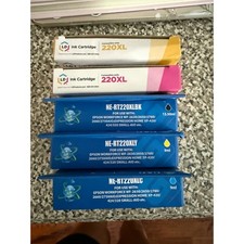 Lot of 5 Epson 220XL Compatible Ink Cartridges large Black Cyan Magenta Yellow picture