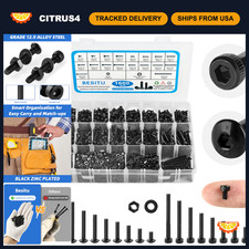 1600Pcs M3 Screw Assortment Kit - 12.9 Grade Alloy Steel Hex Socket Bolts, Nuts picture