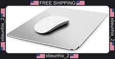 Aluminum Mouse Pad Double-Sided Waterproof Gaming Office Silver 11.81x9.45 Inch picture