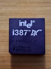 Intel i387 DX A80387DX-33 PGA68 Ceramic FPU Coprocessor Gold picture