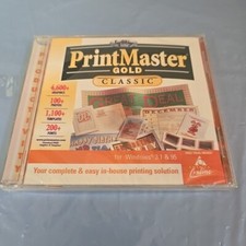 PrintMaster Gold Classic - 1998 SoftKey PC Computer CD Software - NEW & SEALED picture