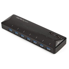 StarTech 7-Port USB 3.0 Hub plus Dedicated Charging Ports - 2 x 2.4A Ports - picture