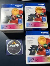 NEW GENUINE BROTHER INK CARTRIDGES LC71CL CYAN MAGENTA YELLOW 3PACK EXPIRED 7/22 picture