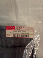 Thirty-One Small Laptop Sleeve Charcoal Crosshatch Recycled Zipper B542569A0000 picture