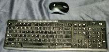 Logitech K270 Wireless Keyboard and M185 Wireless Mouse Black W/ USB Dongle picture