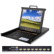Kinan Xl1708-Upgraded,1U Rack Mount KVM Console - 17