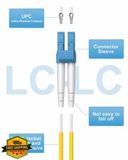 Foboiu 10 Pack LC to LC OS2 Fiber Patch Cable 2m Yellow Single Mode picture