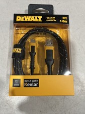 DeWalt USB-C to USB-C Reinforced Braided Cable 6 ft. Made w/ Kevlar DXMA1311348 picture