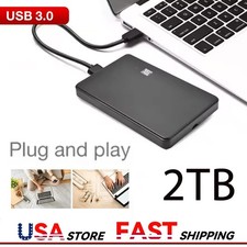 2TB External Hard Drive Portable HDD USB 3.0 Slim Storage PC Mac Laptop US picture
