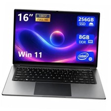 laptop 16-inch , 8GB DDR 256GB SSD portable laptop computer, expandable to Gray picture