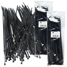 200 Pack Cable Ties Tie Wraps Plastic Nylon Zip Ties Strong Extra Long NEW 12