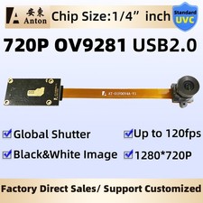 OV9281 1MP Global Shutter USB Camera Module 1280X720P 120fps FOV D80° Monochrome picture