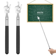 Uniclife 2 Pcs Telescopic Teachers Pointer Mini Retractable Finger Pointer Stick picture