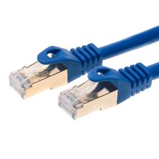 CAT7 U/FTP PATCH CORD GOLD PLATED LAN CABLE 6FT-75FT Multi Pack LOT Blue picture
