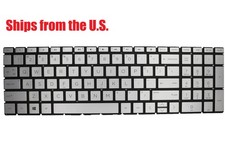For HP 15-dw1056cl 15-dw0088cl US Silver Keyboard Original Non-Backlit picture