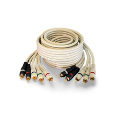 12ft HDTV Shielded Component Video Digital TV Five RCA - White picture