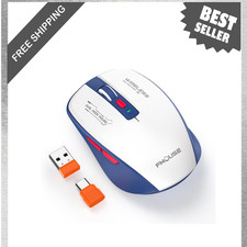 Wireless Mouse Blue White Dual Mode Bluetooth 5.1 2.4Ghz Nano Receiver Logitech picture