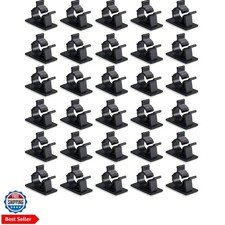 30 Pcs Black Clips Self Adhesive Backed Nylon Wire Adjustable Cable Clips Adh... picture