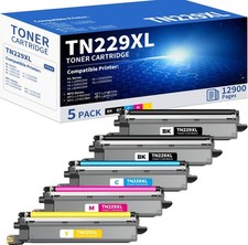 TN229XL Toner Cartridges 5 Pack Compatible for TN229XL TN-229XL TN229 XL 5PK ... picture