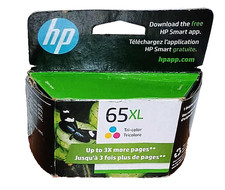 Genuine Hewlett-Packard Replacement Cart HP 65 HP 65XL Tri Color Expired 12/23 picture