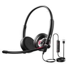 Blucalm Wired Headset with Noise Canceling Mic & in-Line Control, 1 Pc, Black picture