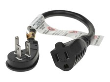 SF Cable 1ft 16/3 AWG Ultra Low Profile NEMA 5-15P Right Angle to NEMA 5-15R  picture