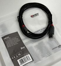 Lindy USB 2.0 Type A to Mini-B Cable (Anthra Line), 2 m - 36723 picture