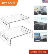 2 Pack Monitor Stand Riser, Acrylic Monitor Stand for Computer, Laptop, Print... picture