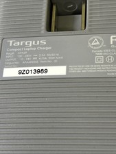 Targus APA69 Black & Gray Portable 100-240V 4.75A 90W Max Compact Laptop Charger picture