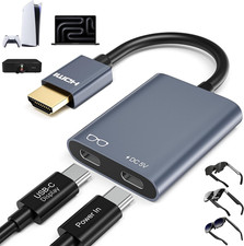 AR Glasses HDMI to USB C Adapter 4K@60Hz, XR Converter with Play & Charge picture