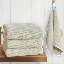 Waffle Cotton Hand Towels 4 Pack, 100% Cotton, 28x16 in picture